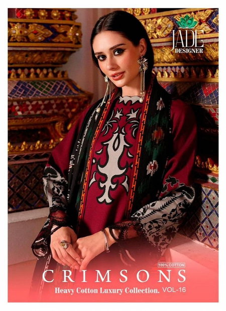 Jade Crimsons Vol 16 Karachi Cotton Dress Material Exporters In India
